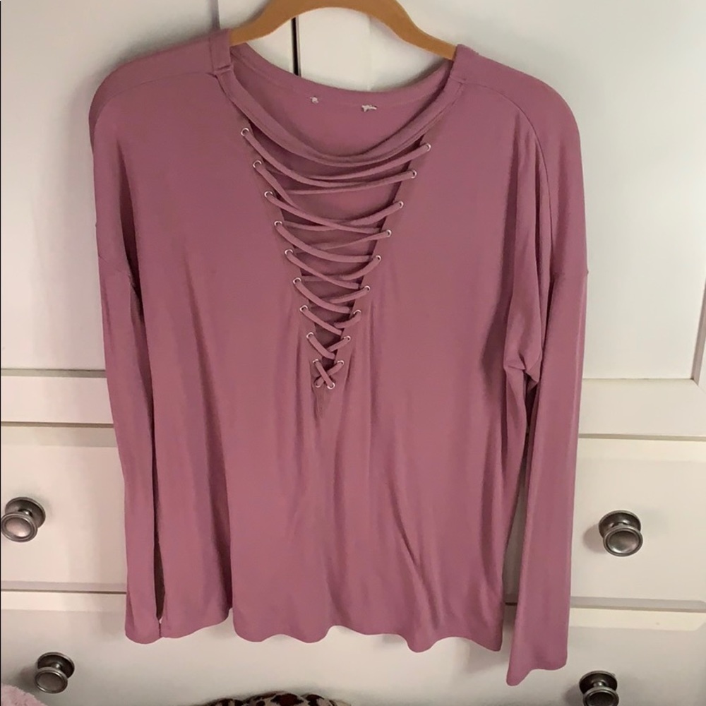 Lace up shirt